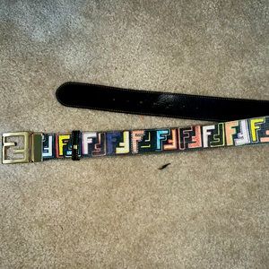 *AUTHENTIC* Fendi multi color Belt in a size 95